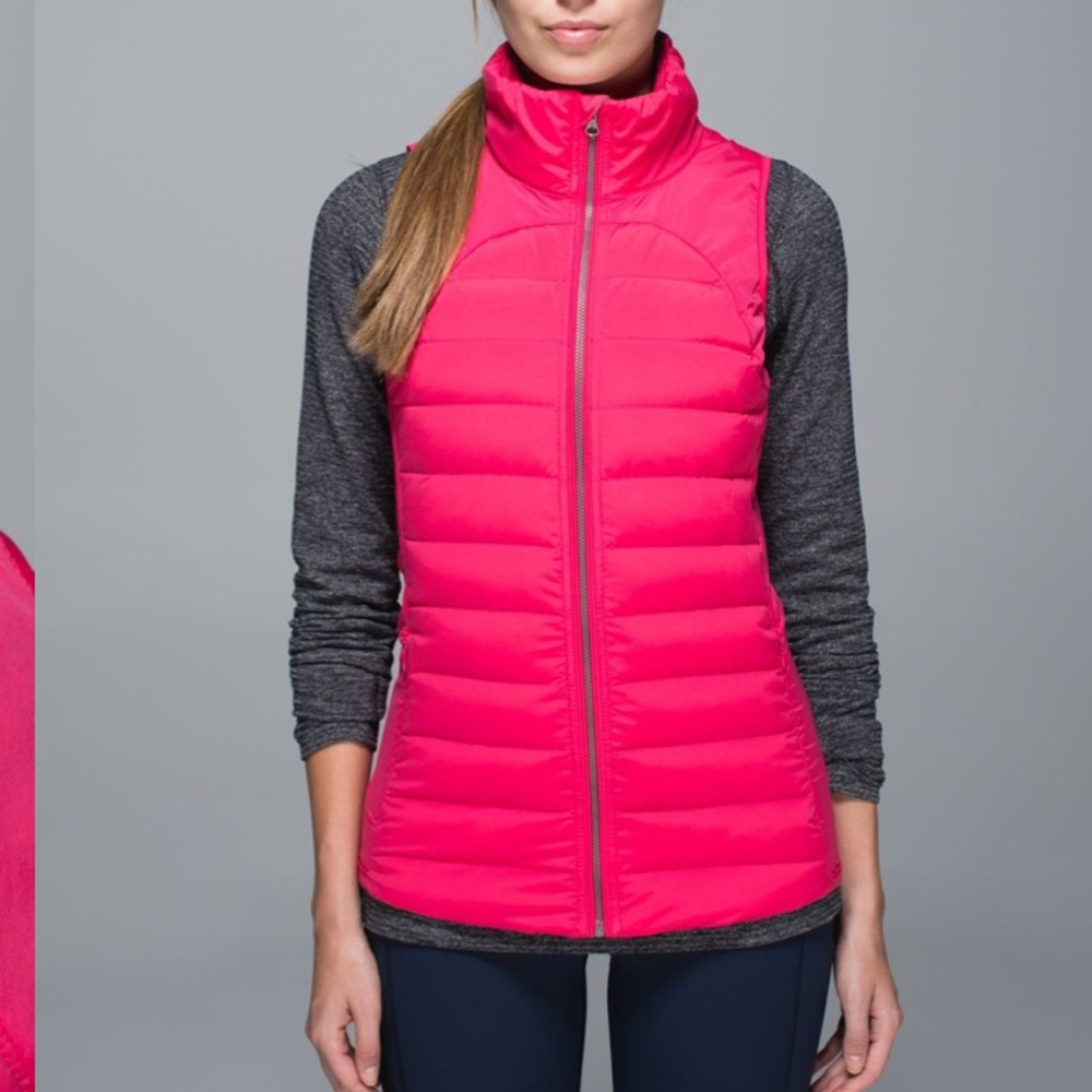 NWT Lululemon Fluffed Up Vest Sz 4 800 Fill PINK